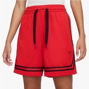 NIKE Women’s Fly Crossover Basketball Shorts Red Size L NEW